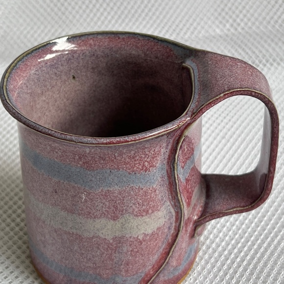 Bay Pottery Mug Broadway VA Coffee Tea Purple Glaze 4" Tall Holds 12 ozs Nick - Picture 4 of 9